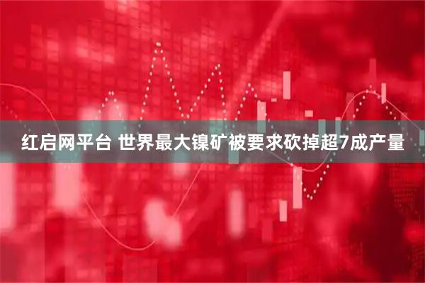 红启网平台 世界最大镍矿被要求砍掉超7成产量